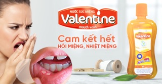 Nước súc miệng valentine 500ml