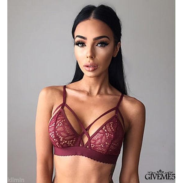 Áo lót nữ ngực đan dây chéo chất liệu ren hoa quyến rũ