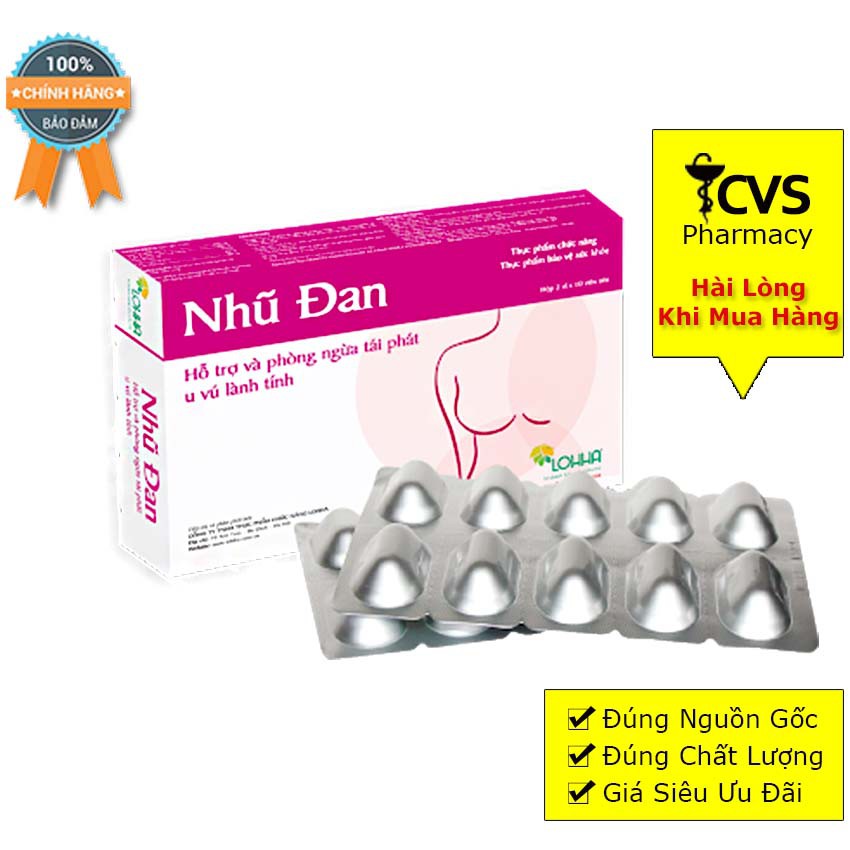 Nhũ Đan - Dành Cho Người U Xơ Tuyến Vú (Hộp 20 viên)