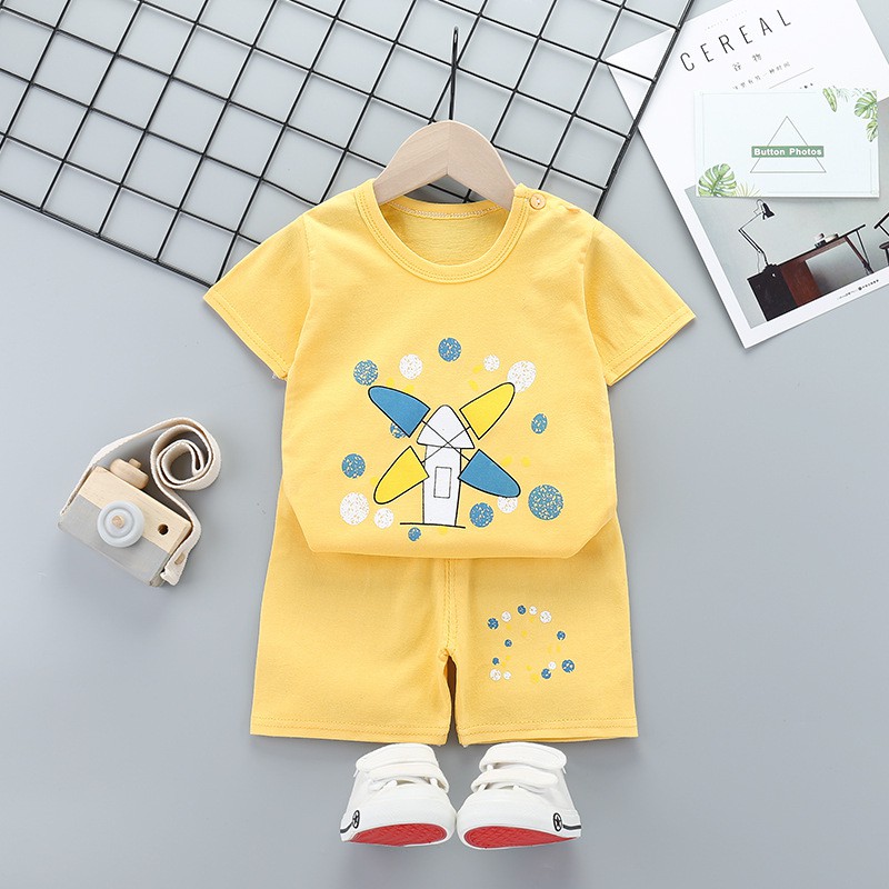 Set Áo Thun Tay Ngắn &amp; Quần Short Cho Bé Từ 1-6 Tuổi