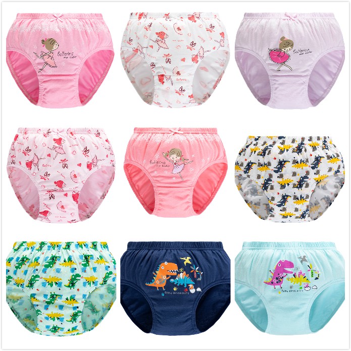 Quần Lót Cotton In Họa Tiết Ngẫu Nhiên Thời Trang Cho Bé Trai B148