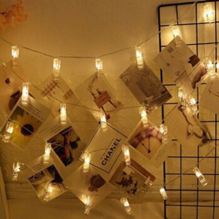 Dây đèn kẹp ảnh 2 trong 1 dùng pin