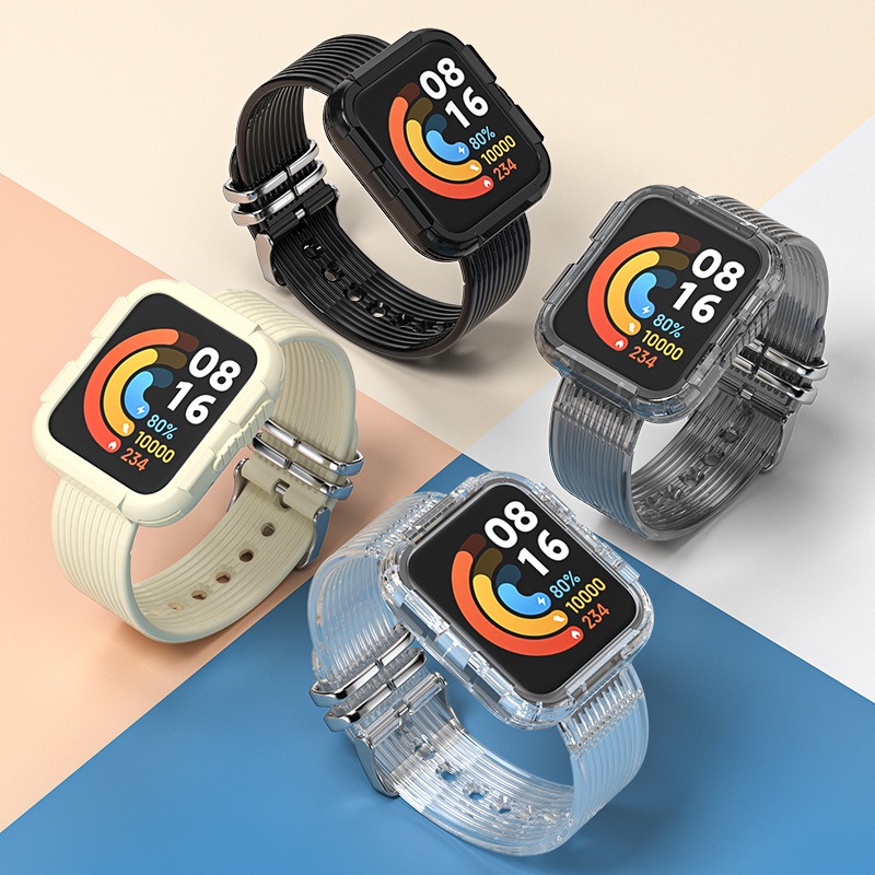 Hàng Có Sẵn! Dây Đeo Cao Su Silicon Trong Suốt Cho Đồng Hồ Thông Minh Xiaomi Mi Watch Lite Redmi Watch 2 Lite Redmi Watch 2Lite / POCO