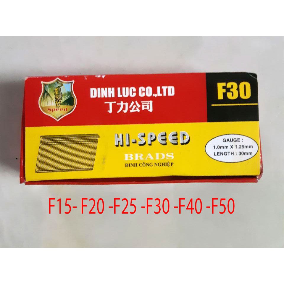 Đinh bắn gỗ F15 F20 F25 F30 F40 F50 5000 đinh trên hộp