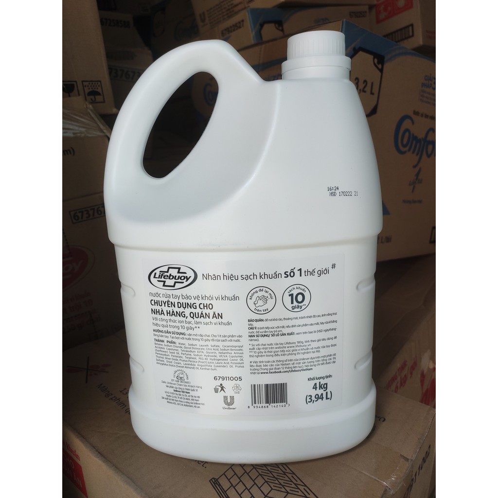 (MỚI) LIFEBUOY Nước Rửa Tay Chuyên Dụng Trắng Can 4kg Hương Chăm Sóc Da màu xanh 4 kg 4 kí | BigBuy360 - bigbuy360.vn