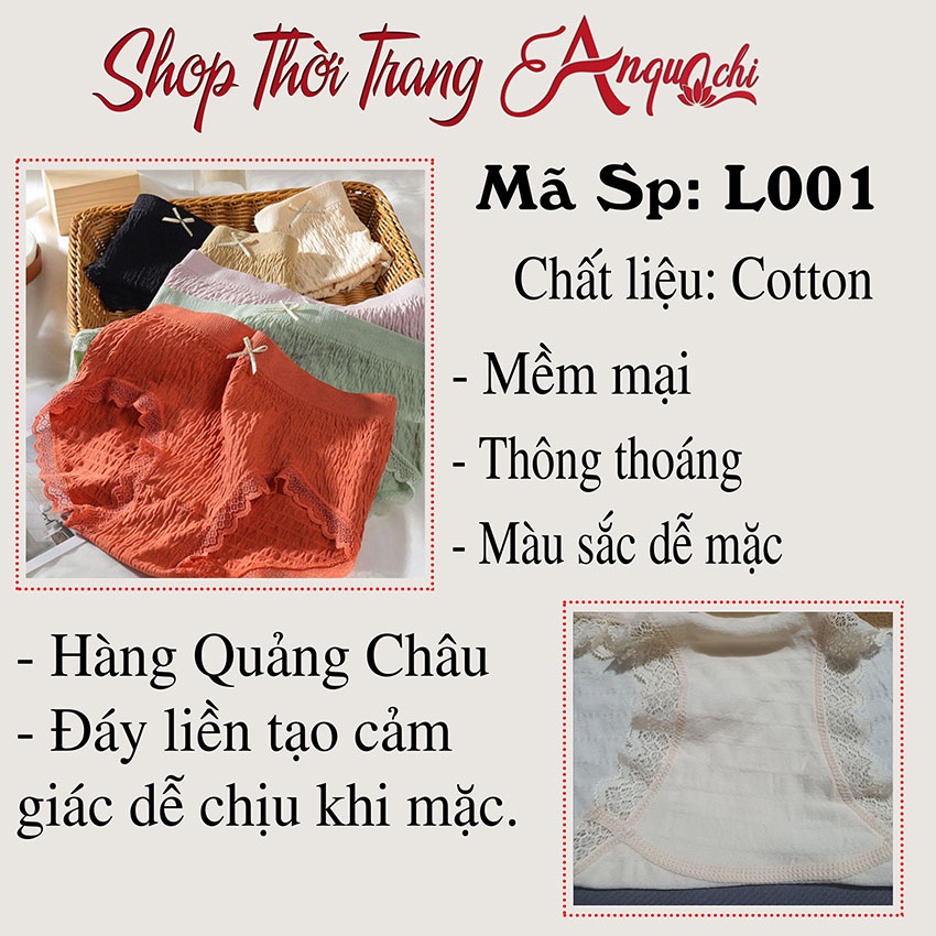 Quần lót nữ cotton kháng khuẩn sexy dễ thương giá rẻ freesize thoải mái co giãn tốt L001 - Anquachi | BigBuy360 - bigbuy360.vn