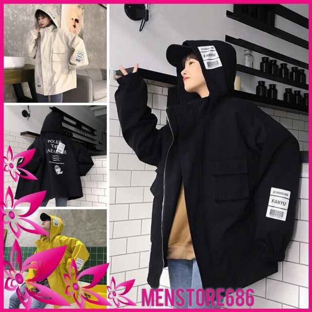 Áo khoác kaki nam nữ form rộng FANYU có ảnh thật