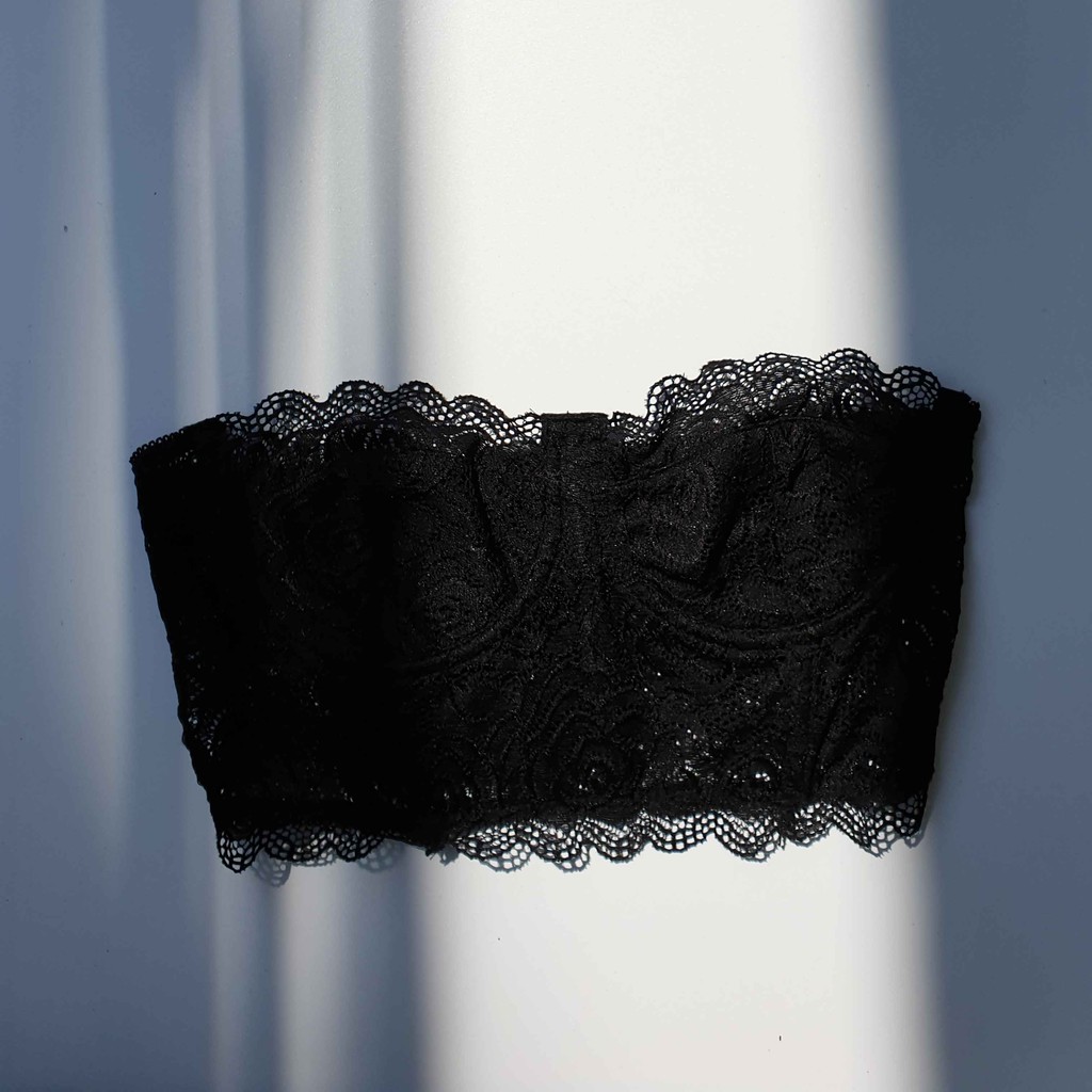 Set Bra croptop corset ren đen sexy siêu mềm mịn thoải mái, kết hợp quần lọt khe ( hàng thiết kế ) N01 | BigBuy360 - bigbuy360.vn