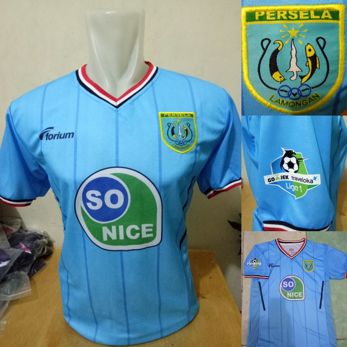 Áo Thun Đội Tuyển Persela Lamongan Home 2018 Lega Gojek Traveloka Grade Ori Local