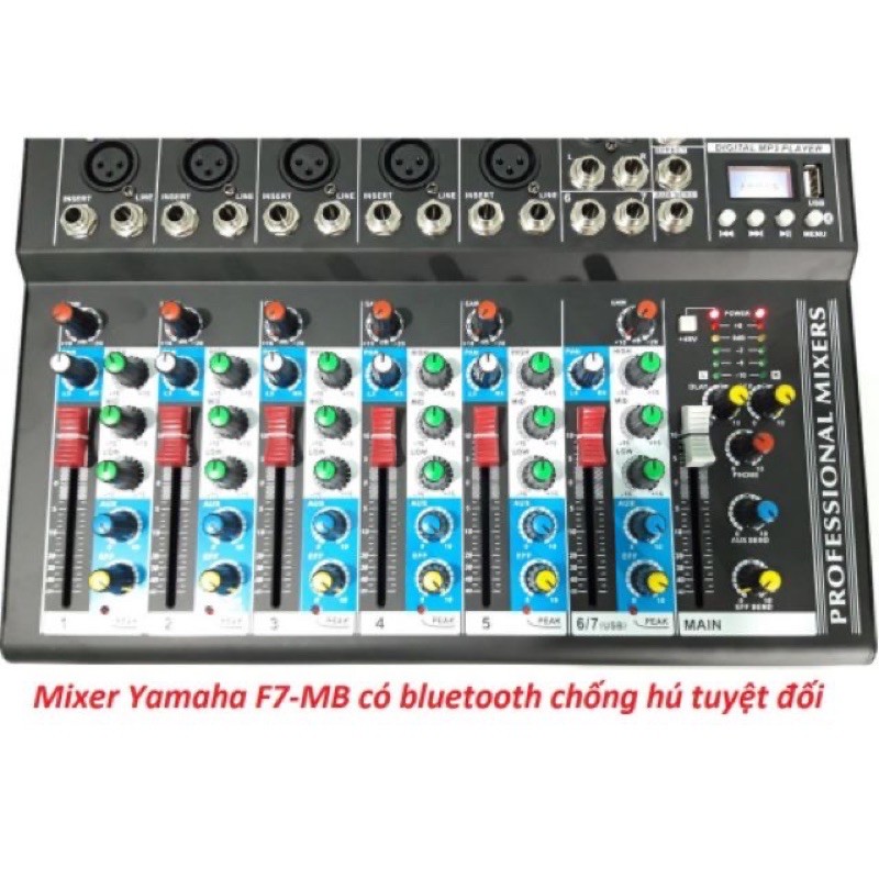 MIXER F7 USB CÓ BLUETOOTH bộ lọc âm thanh tiêu chuẩn