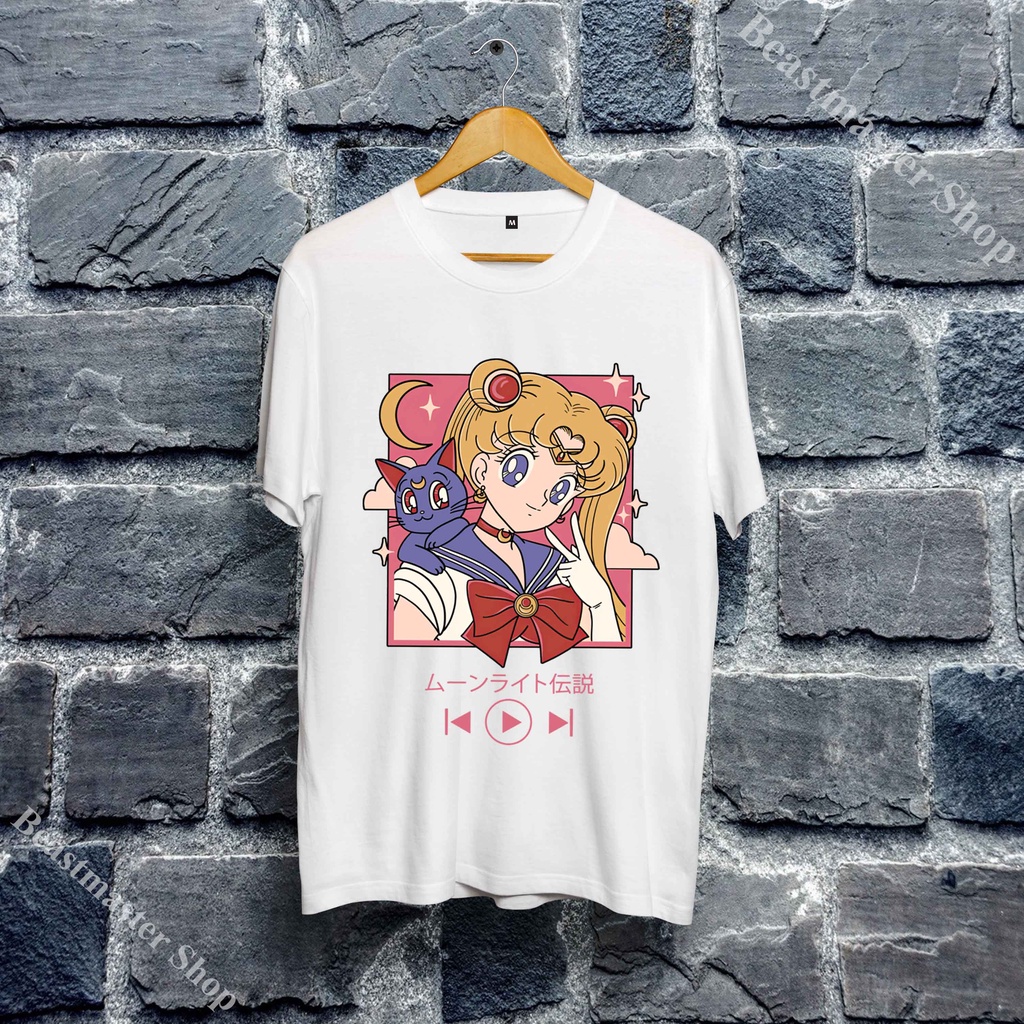 💚Áo Thun Thủy thủ Mặt Trăng - Sailor Moon - Sailor Moon T-Shirt siêu rẻ - H4SLM-018