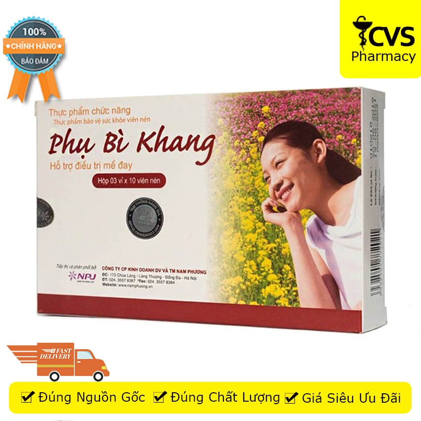 Phụ Bì Khang hộp 30 viên uống - Giảm mề đay, dị ứng, mẩn ngứa, tăng cường chức năng gan,  cvspharmacy