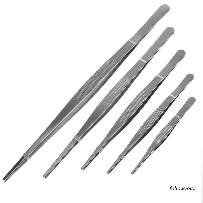 Kẹp gắp thức ăn có răng bằng thép không gỉ dài 5 kích cỡ tùy chọn tiện dụng thích hợp cho nhà bếp / sân vườn