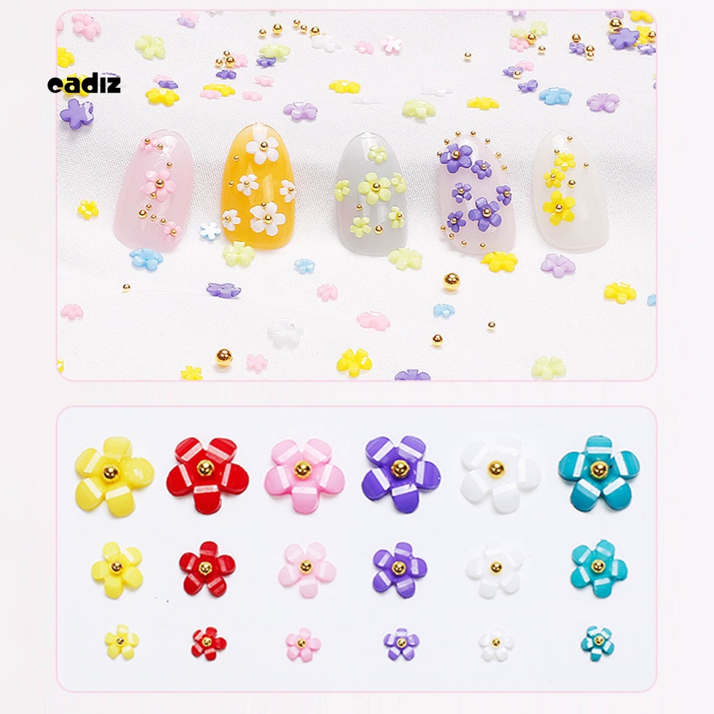 Phụ Kiện Trang Trí Móng Tay Hình Hoa 3D DIY Bằng Nhựa Resin