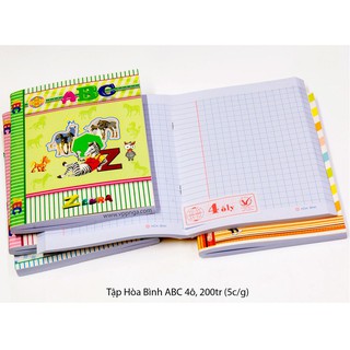 Tập Vở 4 Ô LY ABC Hòa Bình 96tr / 200tr (cuốn)