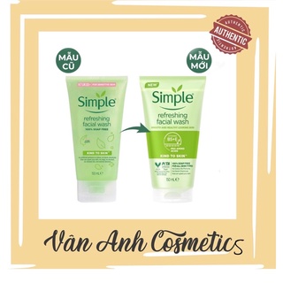 Sữa rửa mặt Simple Kind To Skin Refreshing Facial Wash Gel dịu nhẹ cho da nhạy cảm 120g