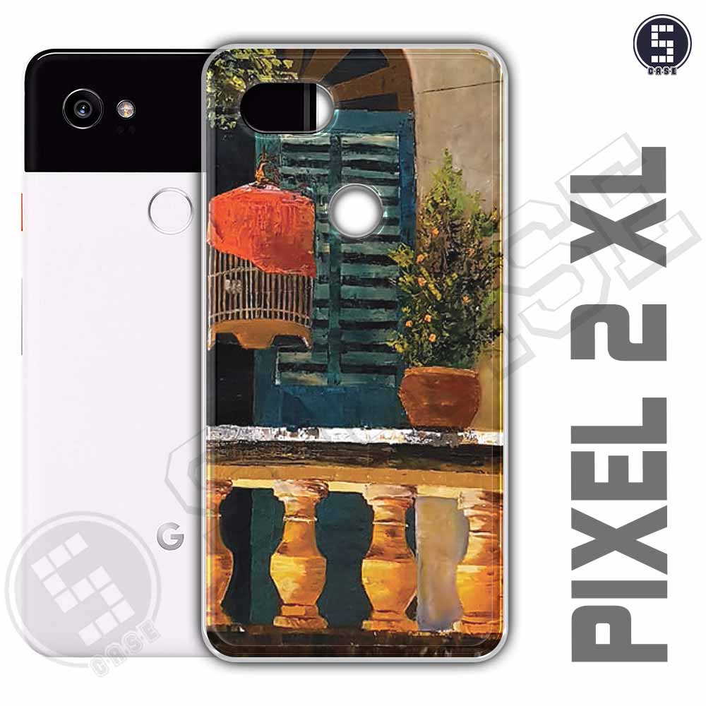 Ốp điện thoại Pixel 2 XL Dẻo Chống Shock Nhiều Mẫu Tuyển Tập 12 Phố Cổ Sơn Dầu A607-CL12