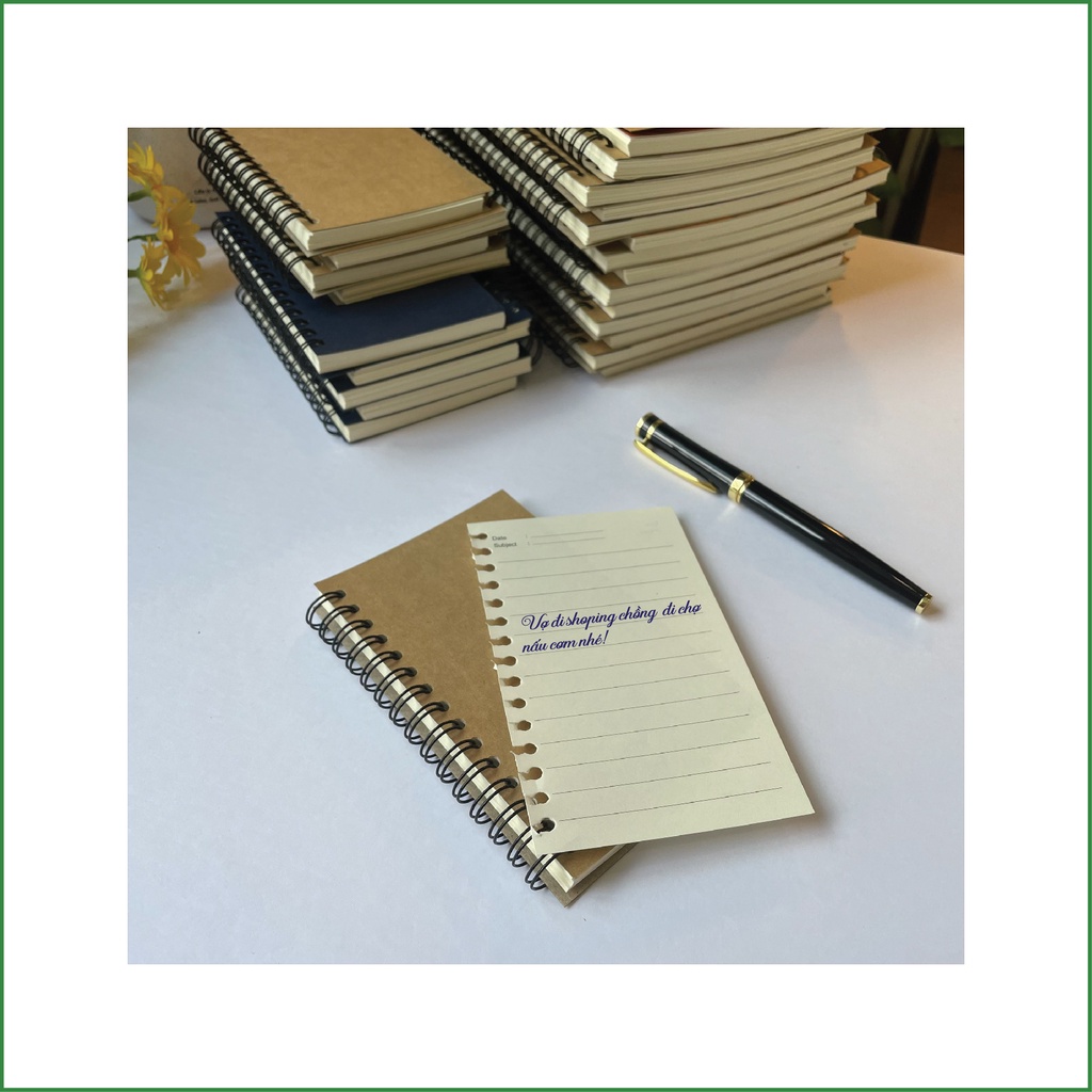 Sổ Tay Ghi Chép A5 - Bìa Giấy Kraft - Hàng Chất Lượng - Giá Rẻ