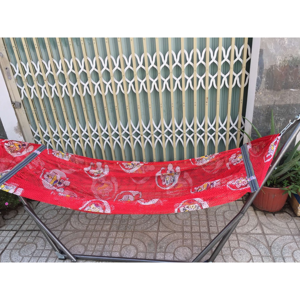 Lưới võng CỠ ĐẠI hình đôrêmon cao cấp, Lưới võng size người lớn, loại lớn, Lưới võng xếp dày rộng, lưới võng 2 lớp | BigBuy360 - bigbuy360.vn