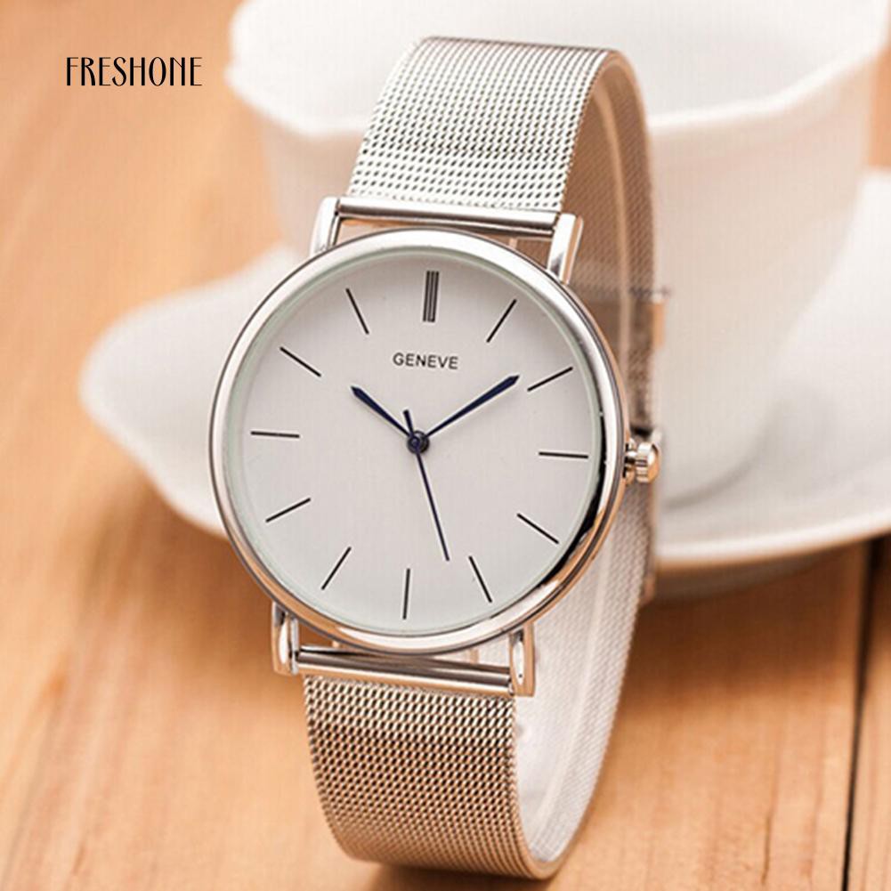 Đồng hồ Geneva bằng thép không gỉ sang trọng cho nữ