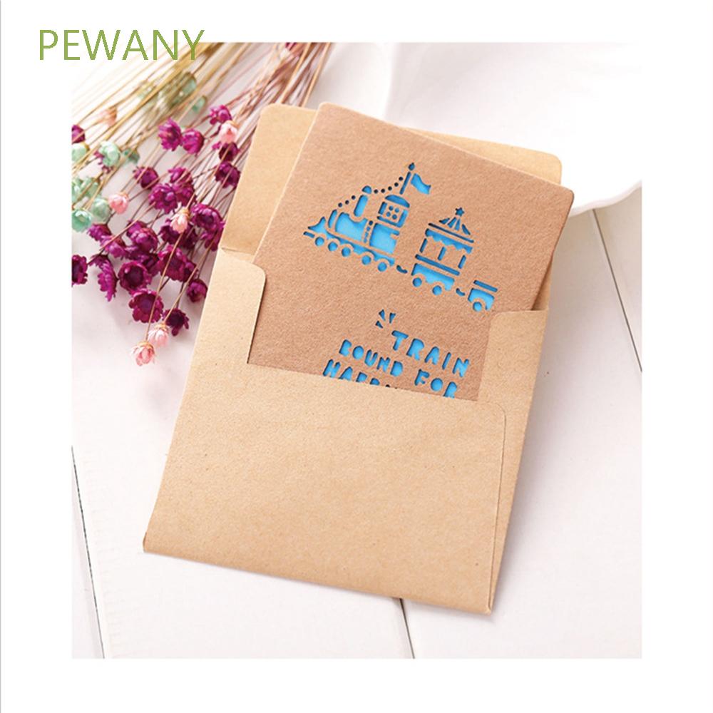 PEWANY Retro Stationery Love Creative Greeting Card Gift Wedding Message Sets Hollowed Birthday Envelope