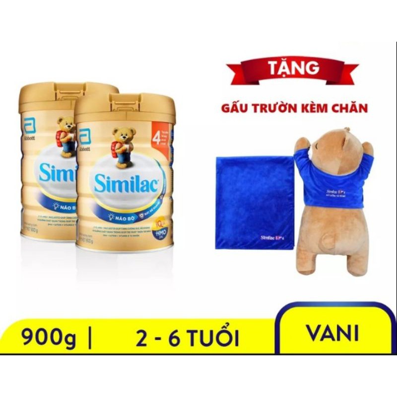 (Mẫu mới 5G)Combo 3 lon sữa Similac 4 900g tặng kèm quà