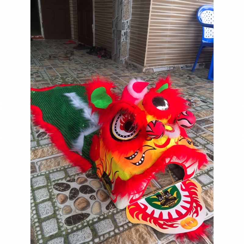 Đầu lân có đèn cho trẻ em từ 6 đến 10 tuổi (Tặng kèm đuôi)