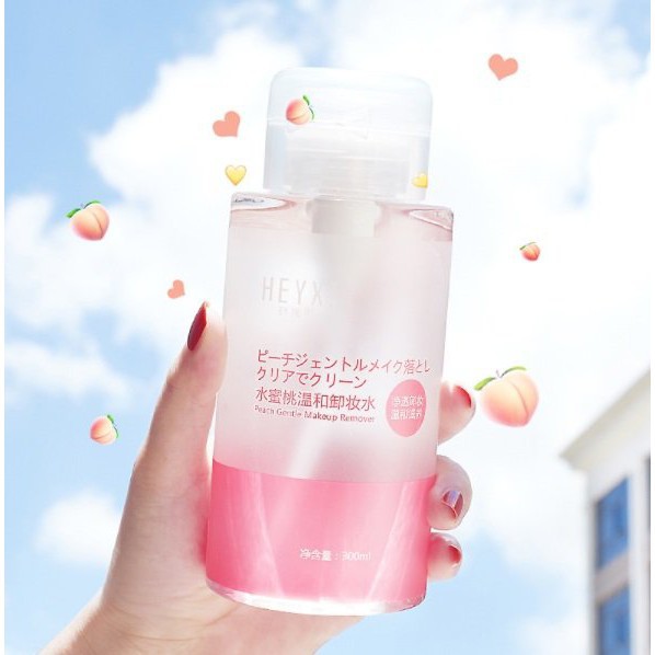 Nước Tẩy Trang HEYXI Đào Peach Gentle Makeup Remover Làm Sạch Dưỡng Ẩm 300ml