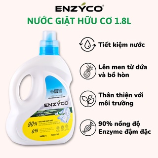 Nước Giặt Sinh Học ENZYCO Lành Tính 90% Enzyme Lên Men Từ Dứa Bồ Hòn 1.8L