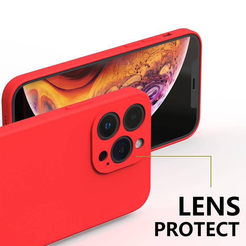 Ốp Điện Thoại Silicon Vuông Bảo Vệ Ống Kính Máy Ảnh Toàn Diện Cho iPhone 13 14 Pro Max Plus 14 13