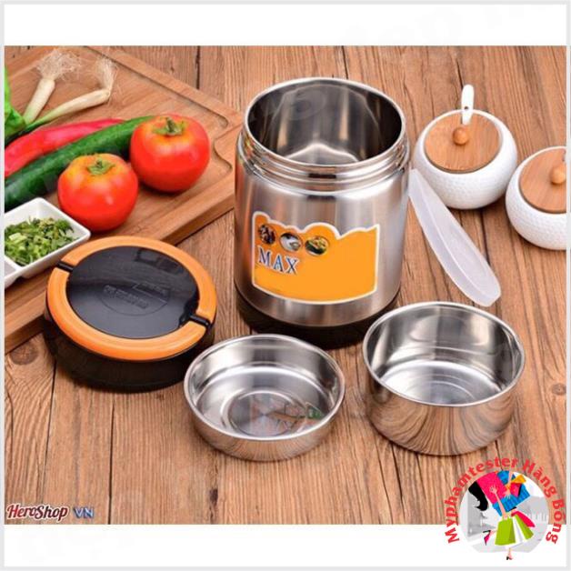 Cặp lồng i nốc xịn 304 cao cấp 2 cỡ 1,6 lít và 2 lít