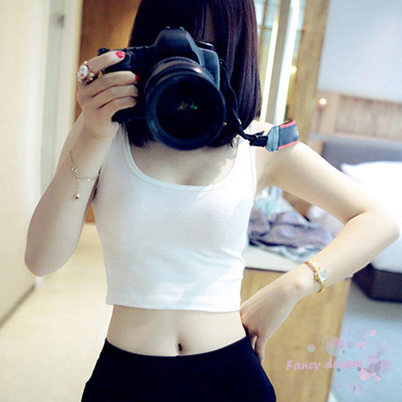 COD Women Solid Color Vest Slim Sleeveless Casual Summer Tank Top for Daily Wear | BigBuy360 - bigbuy360.vn