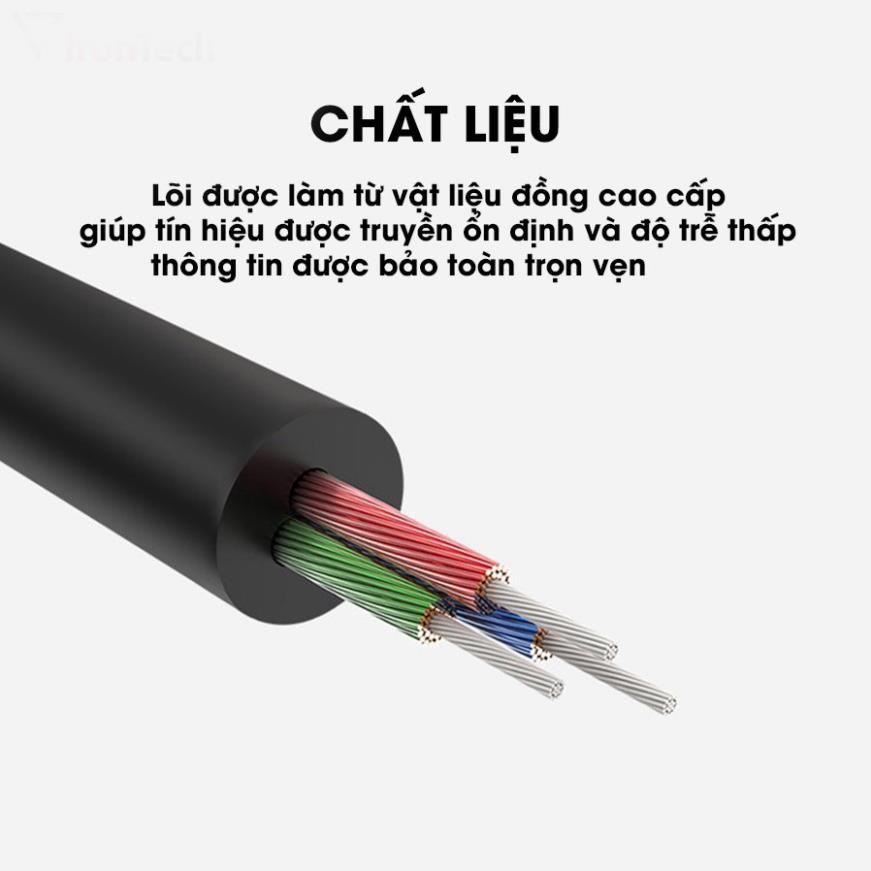 Jack Chuyển Đổi Tai Nghe 3.5 Sang Audio & Mic Dùng Cho Laptop, Máy Tính Bàn, Loa, Cáp Chia 3.5mm