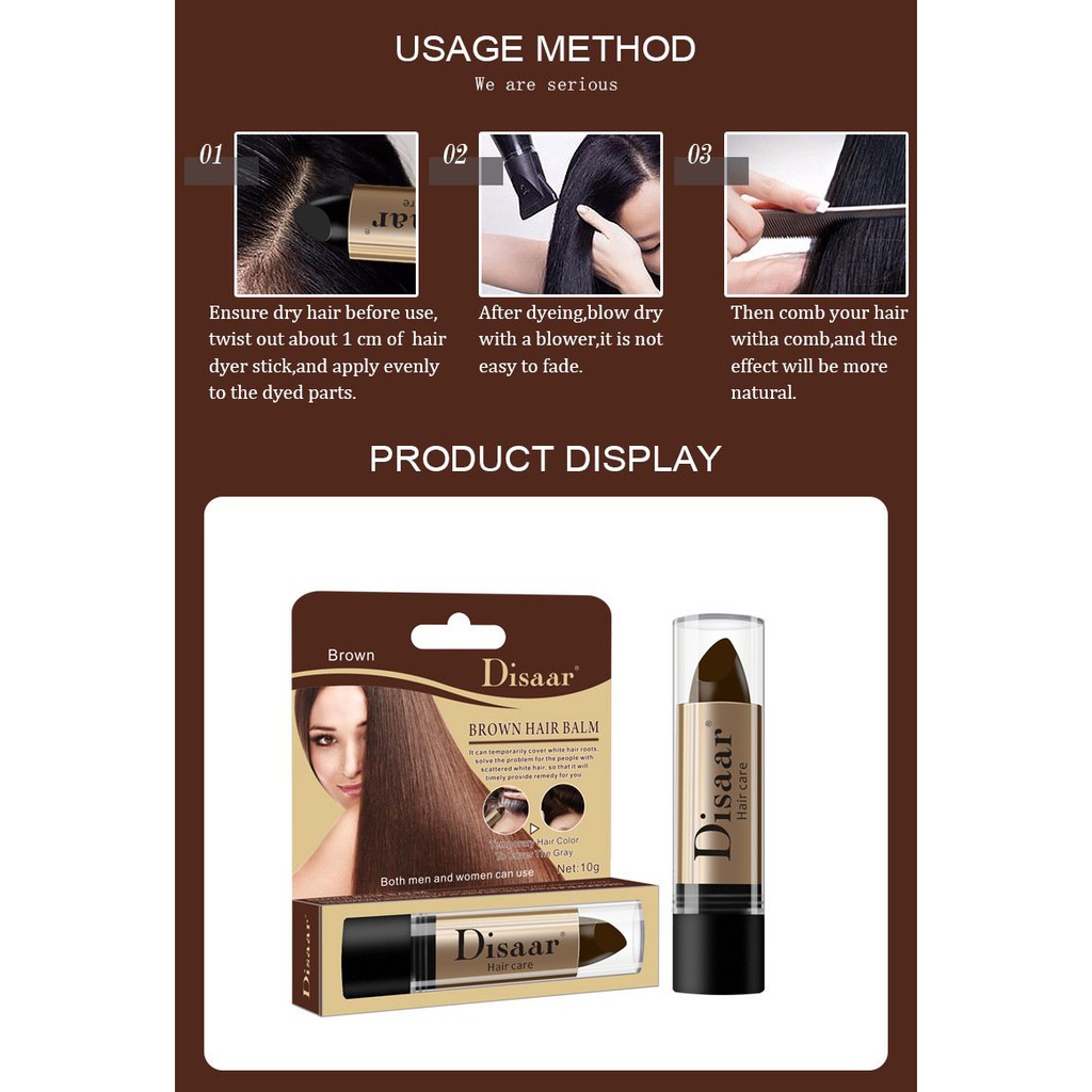 Son nhuộm chân tóc Disaar có hai màu nâu và đen tiện lợi | BigBuy360 - bigbuy360.vn