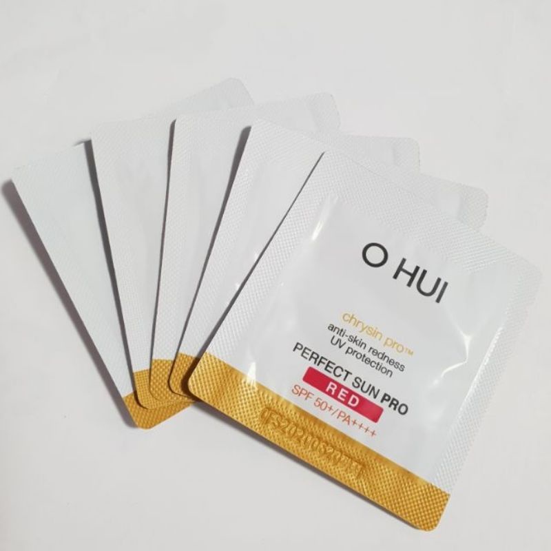 Combo 10 gói Kem chống nắng cải thiện nếp nhăn Ohui Perfect Sun Pro Red SPF50/PA+++