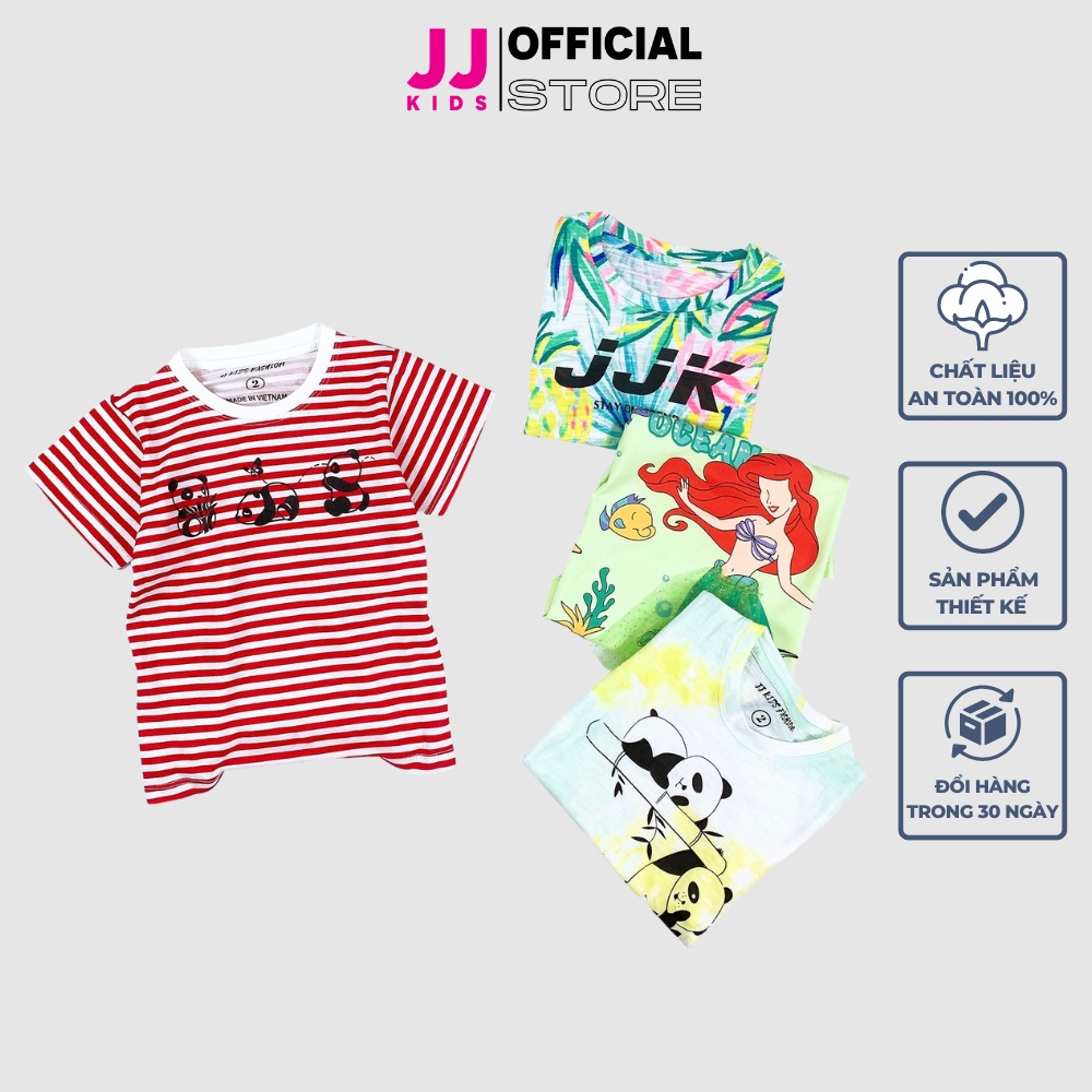Áo thun cho bé gái hình nàng tiên cá dễ thương - JJ Kids