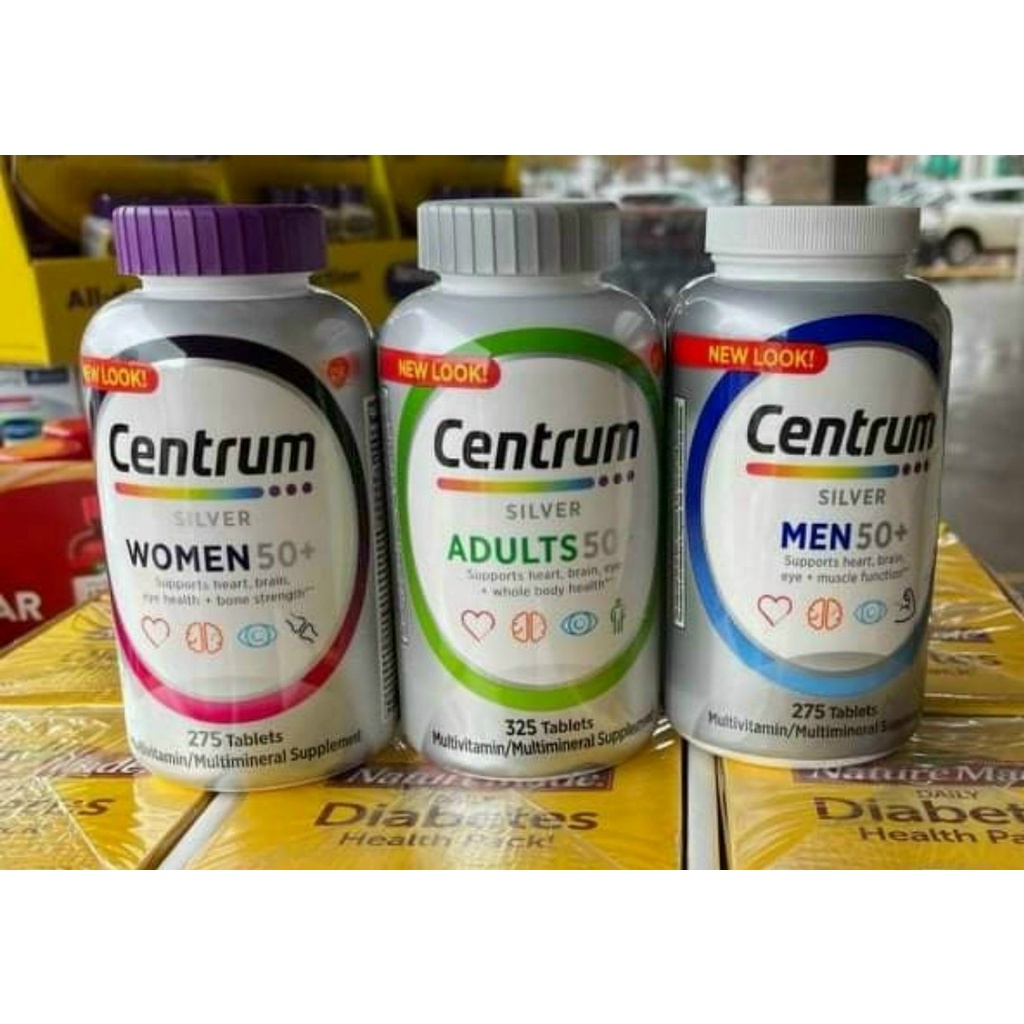 Viên Uống Bổ Sung Vitamin Tổng Hợp Cho Nam Nữ Trên 50 Tuổi Centrum Silver