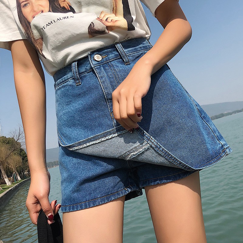 Quần váy big size quảng châu đắp chéo 1 bên  D4