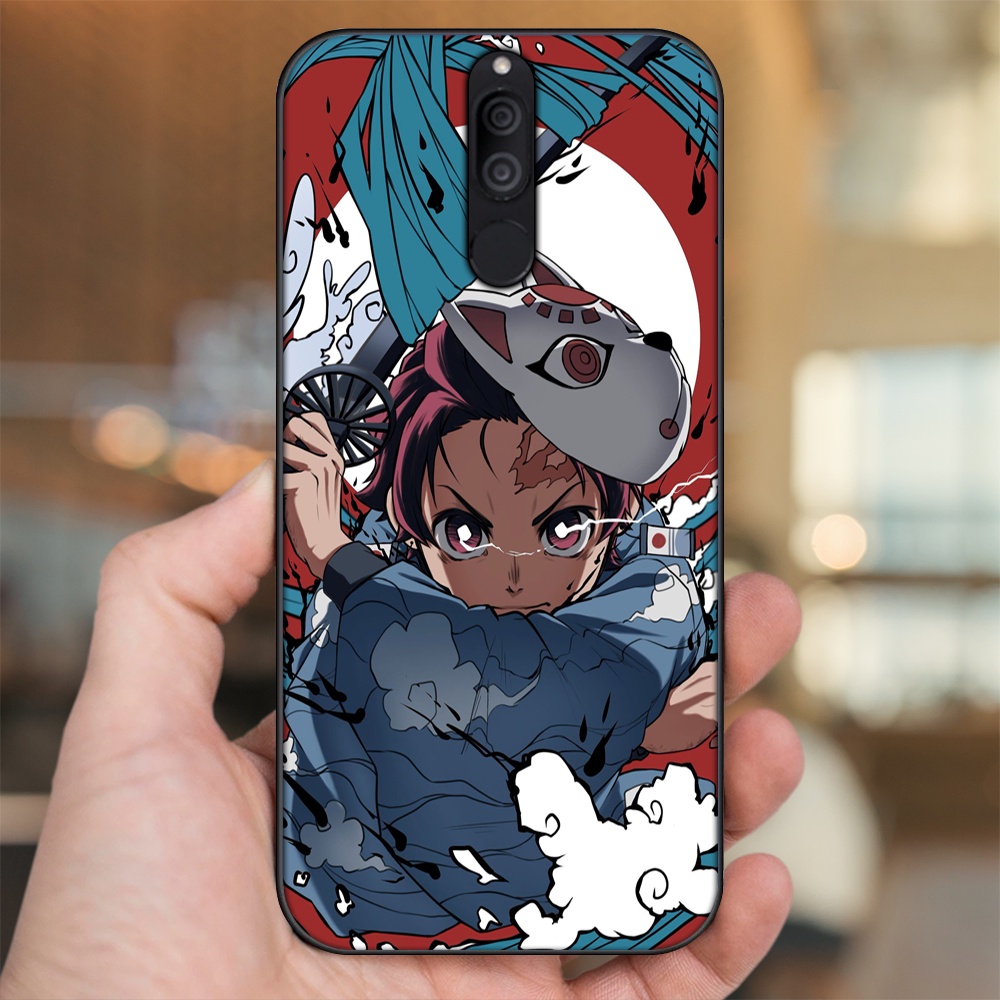 Ốp lưng Huawei Nova 2i viền đen in hình Tanjiro Kimetsu No Yaiba