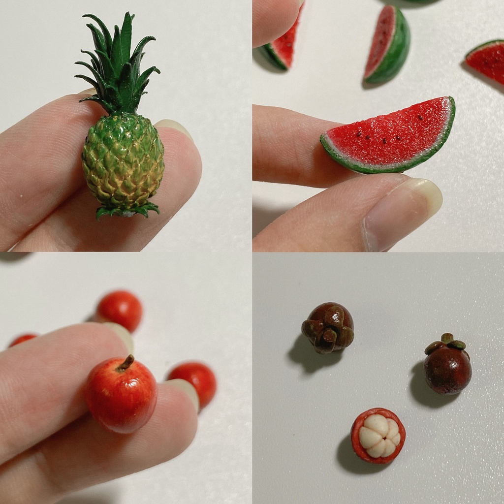 Mô hình trái cây đất sét nung Miniature Fruits