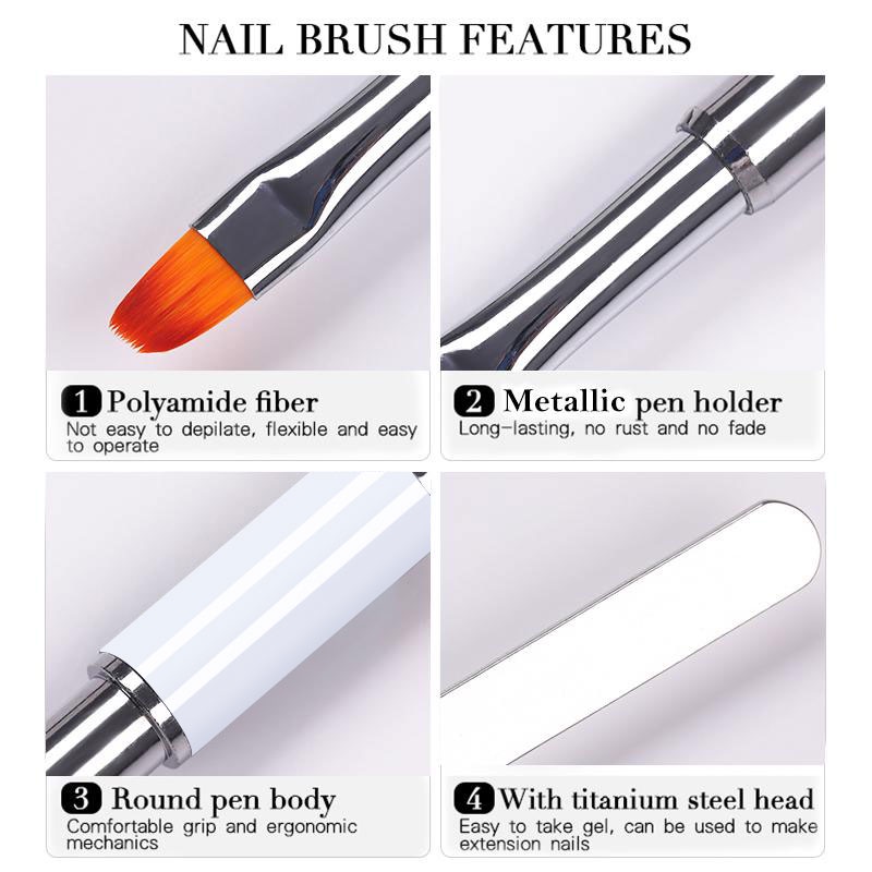 Cọ sơn móng tay UR SUGAR thiết kế hai đầu đa năng tùy chọn màu sắc