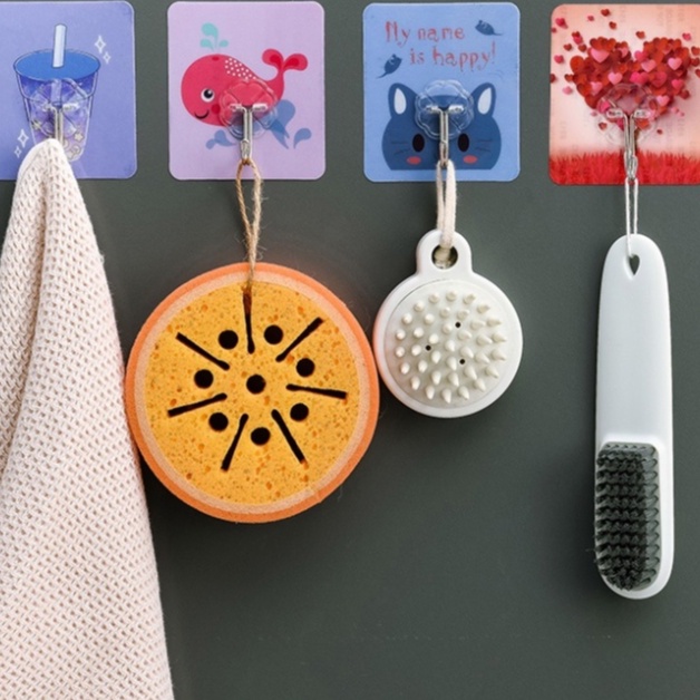 Móc Treo Đồ Dán Tường Lực Dính Mạnh Không Cần Khoan Cho Nhà Tắm/Cửa/Tường Nhà Vệ Sinh