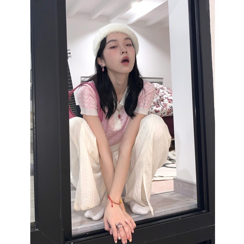 Áo Len Tay Ngắn Kiểu Dáng Đơn Giản Thời Trang Dành Cho Nữ