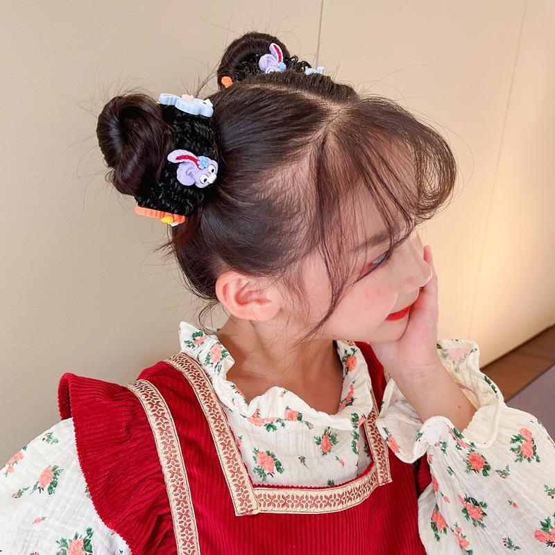 01 Búi tóc giả Natra đính họa tiết hoạt hình xinh xắn cho bé gái