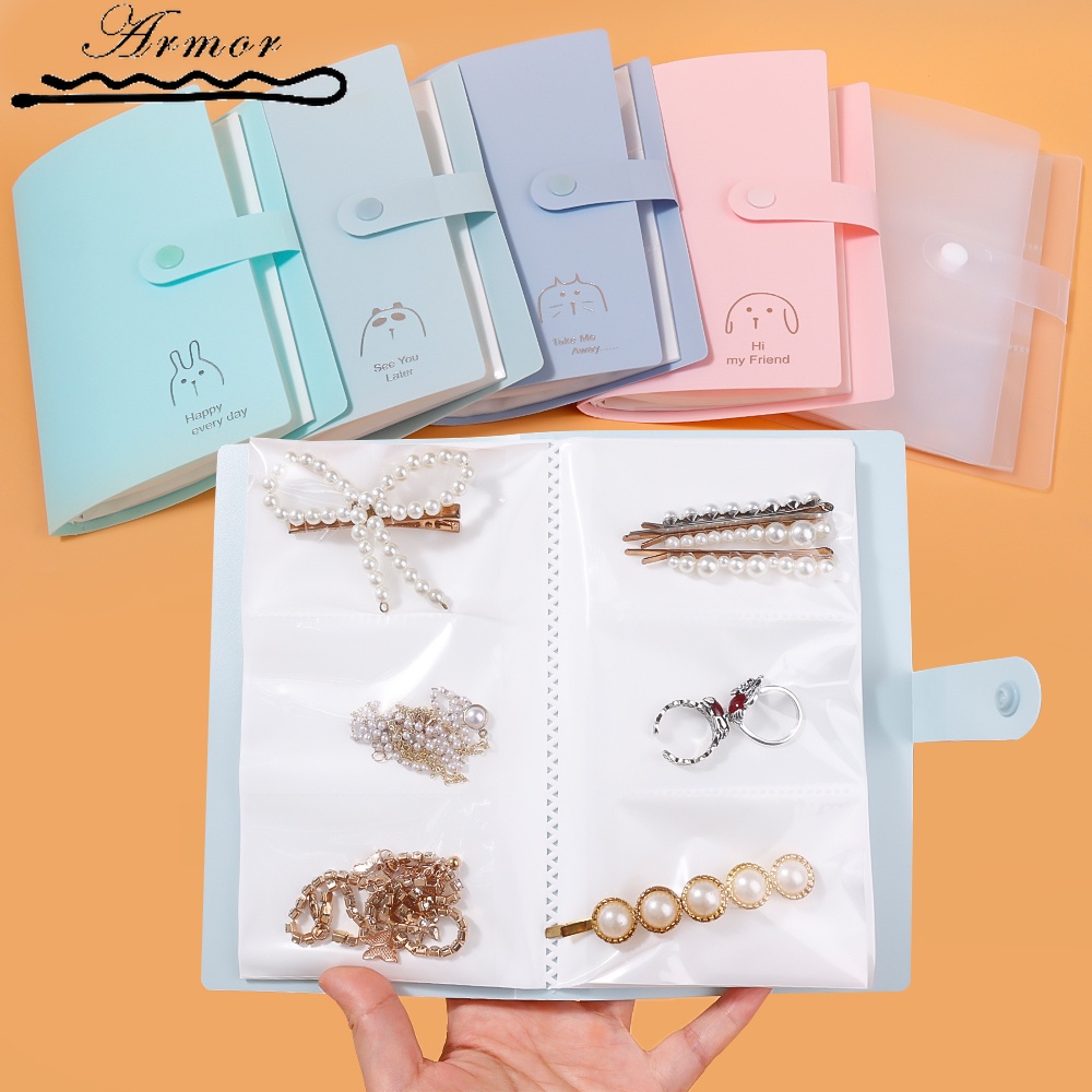 Hộp Nhựa PVC Trong Suốt 120 Ngăn Đựng Trang Sức Chống Bụi Bẩn Tiện Dụng