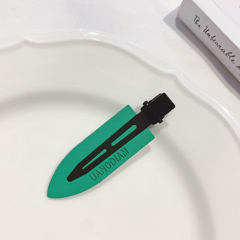 Kẹp Tóc Không Đường May Màu Sắc Tương Phản Phong Cách Nhật Hàn