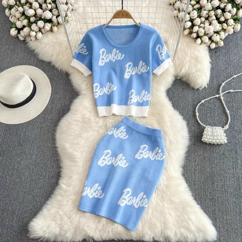 Sét bộ len chữ  barbi hàng QC