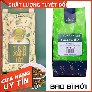 Trà xanh lài cao cấp gói 500g vinsaf - thanh nhẹ - thích hợp pha trà hoa quả