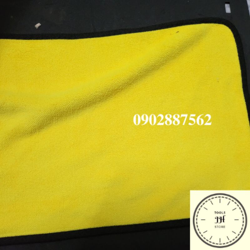 khăn lau xe chất liệu 3m vàng xám chuyên dụng cho xe máy (60x30)