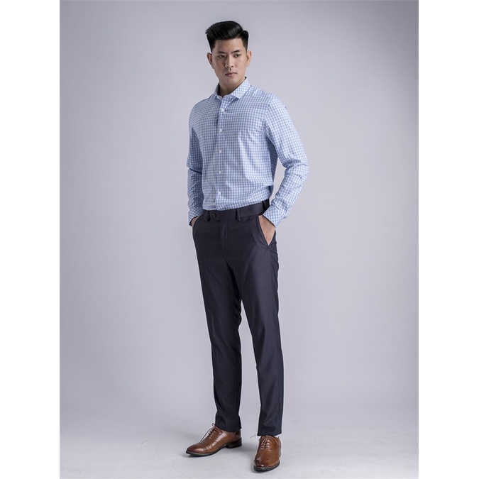 Áo sơ mi nam dài tay ARISTINO sợi sồi dáng slim als52608